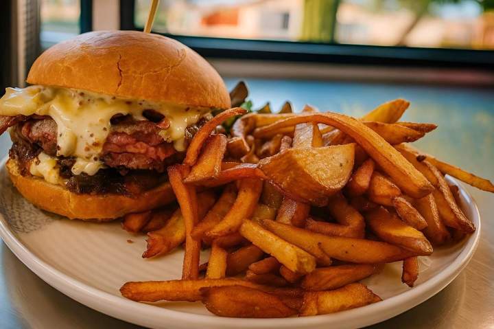 Burger frite Caprese Hyères